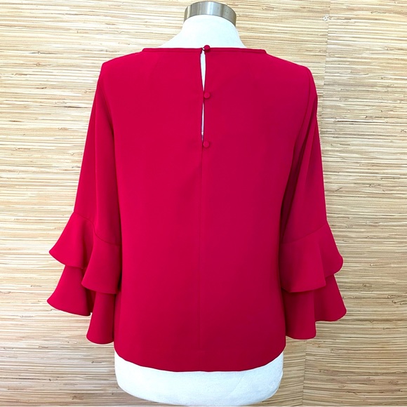 J Crew Bell Ruffle Sleeve Blouse - Picture 4 of 12